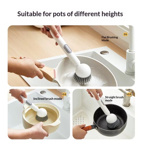 Rotatable pot brush