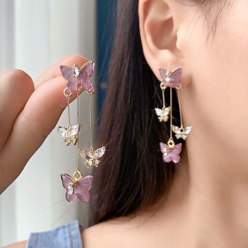 Butterfly Tassel Earrings
