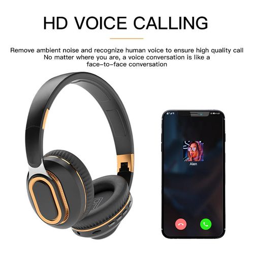 BT 5.0 Noise Cancelling Deep Bass Foldable Wireless Gym Headphones for Sports and Workouts