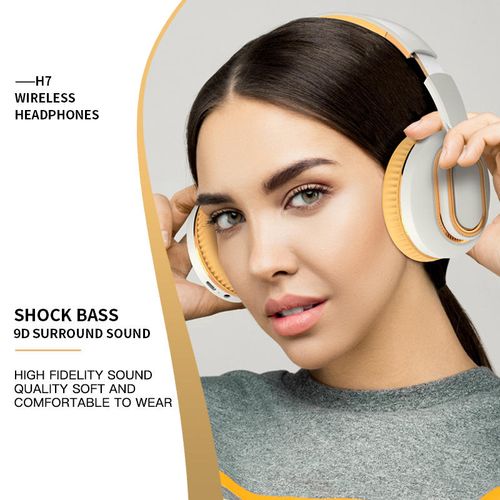 BT 5.0 Noise Cancelling Deep Bass Foldable Wireless Gym Headphones for Sports and Workouts