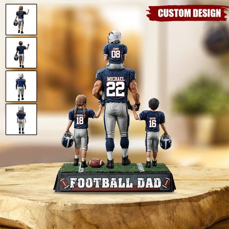 Football Dad - Personalized Football Custom Shaped Acrylic Plaque