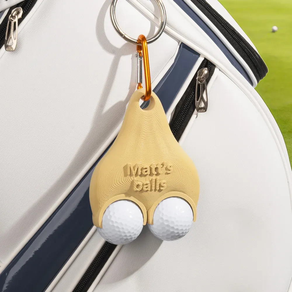Personalisierte 3D gedruckt Text lustig Golfballhalter mit Clip Golf Club Zubehör Sport Geburtstag Weihnachten Geschenk für Golfliebhaber