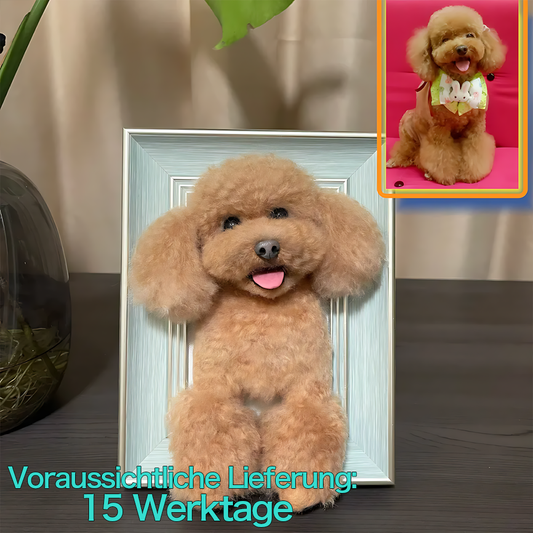 DIYTREE Individueller Wollfilz Haustier Kopf Bilderrahmen mit Pfoten Handgemachtes Andenken- hund