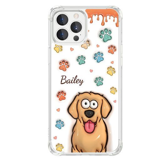 DIYTREE Niedliche 2D-Flachdruck-Handyhülle aus TPU mit personalisiertem Namen für iPhone