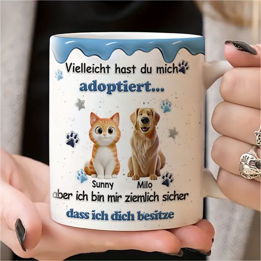 DIYTREE Sie können uns adoptieren Niedliches Haustier Individuell gestaltbare Keramik-Kaffeetasse