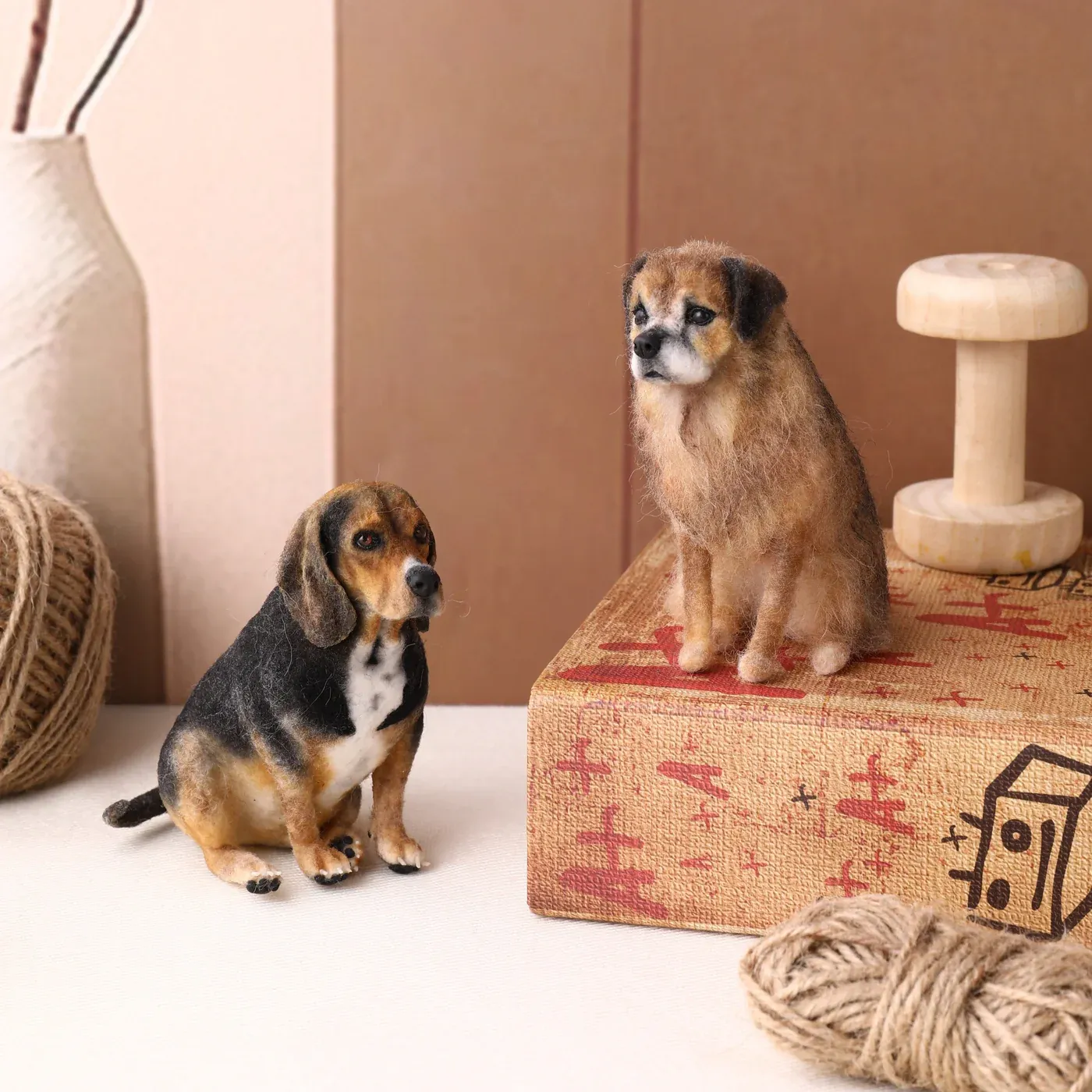 DIYTREE Individuelle Wollfilz Haustier Figuren nach Foto Handgemachte Andenken-hund