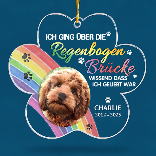 DIYTREE Hübscher Pfotenabdruck Individuell gestaltbares Acrylbild zum Aufhängen mit Ihrem Haustierfoto