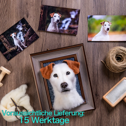 DIYTREE Individueller Wollfilz-Haustierkopf Bilderrahmen (6–7 Zoll 13cm+) - Handgemachtes Andenken