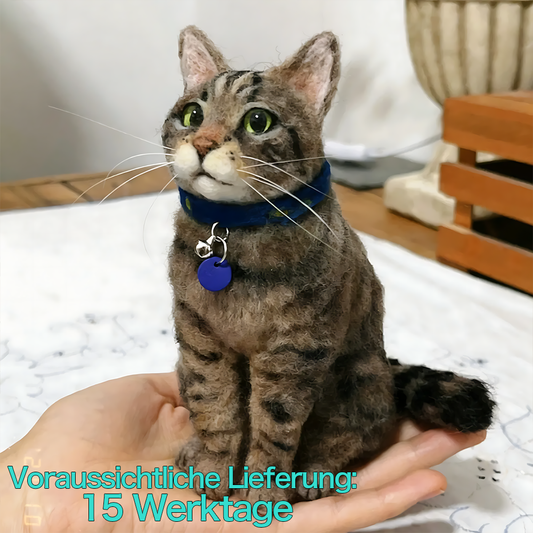 DIYTREE Individuelle Wollfilz Figur aus Foto | Handgemachtes Katzen Andenken