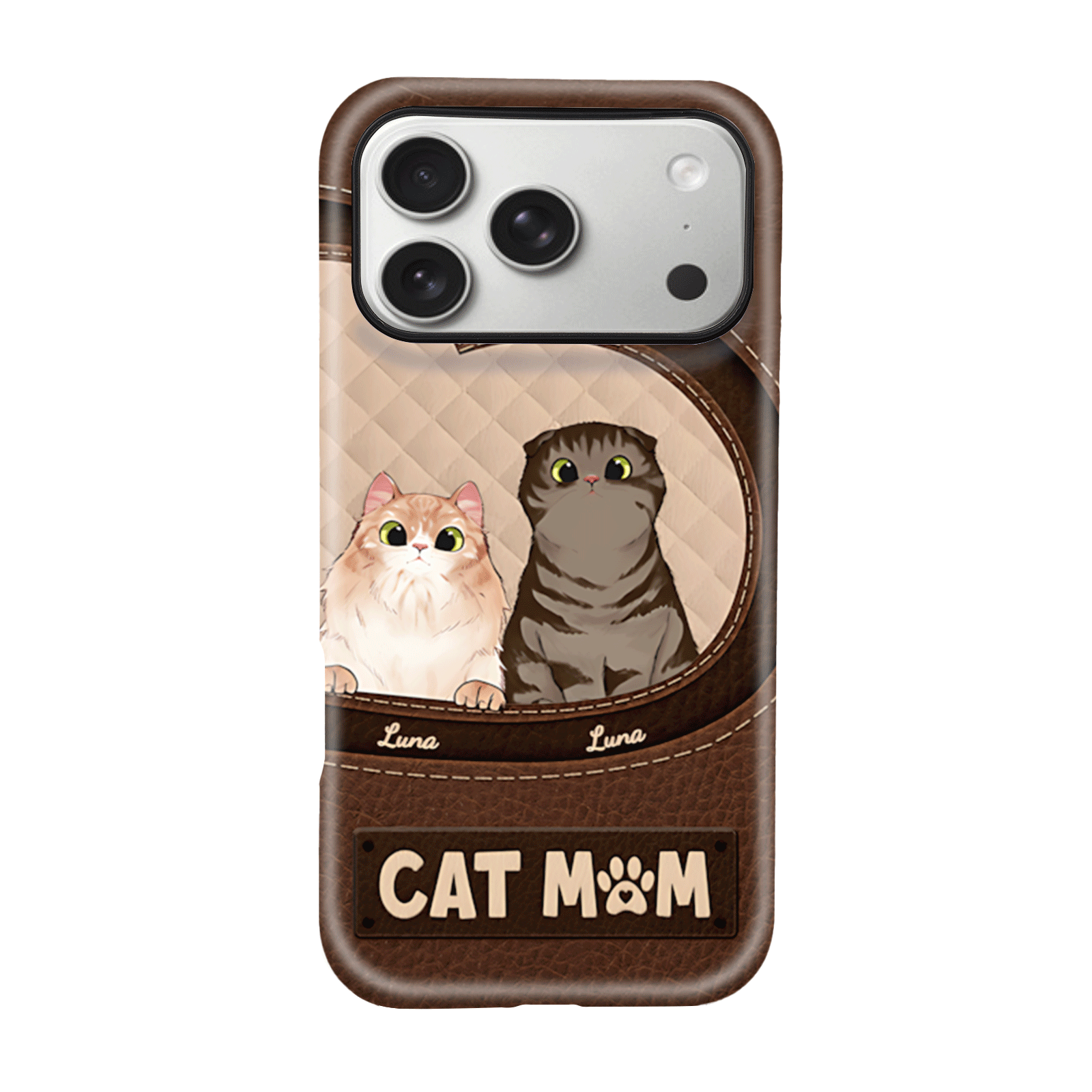 DIYTREE Personalisierte Hundemama Handyhülle – Wähle Hunderasse & Namen, Bis zu 4 Hunde 复制