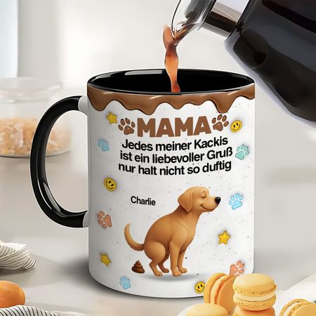 DIYTREE Lustige Hundekot-Kaffeetasse Personalisierte Tasse mit Haustiernamen