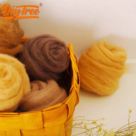 DIYTREE Einsteiger Wolle Filz Set | Komplettes Bastelset mit allen Werkzeugen zum Selbermachen von Filzfiguren Anhängern