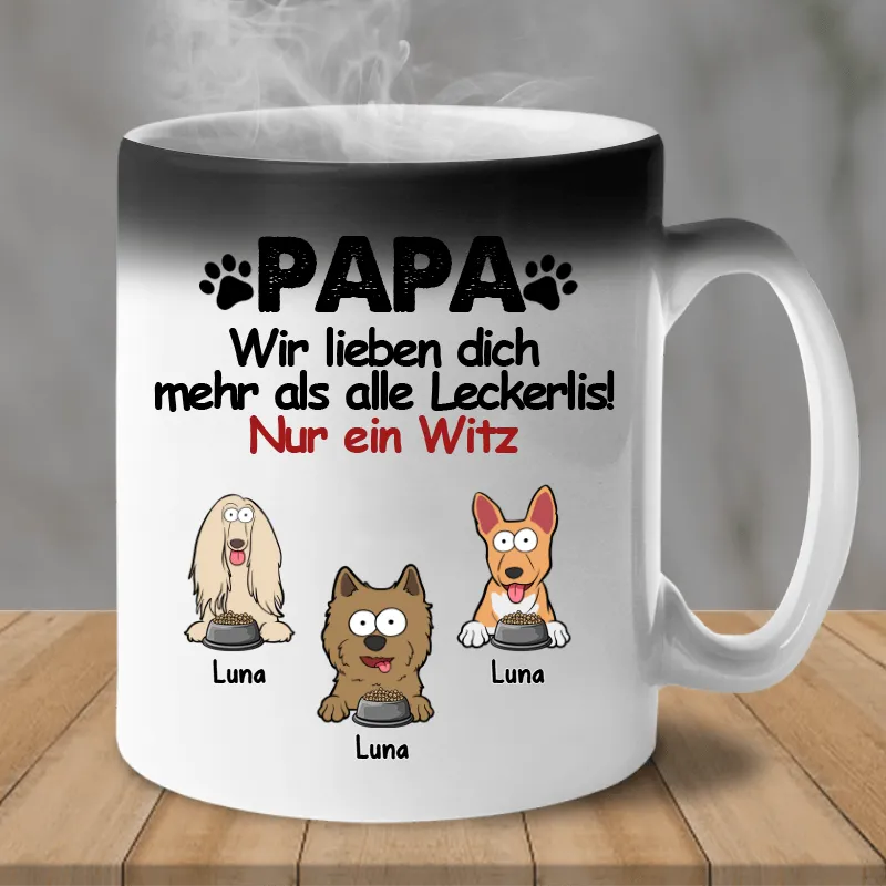 DIYTREE Personalisierte Hundemama Tasse – Individuell mit Hunderasse, lustigem Spruch & Namen, Geschenk für Hundeliebhaber