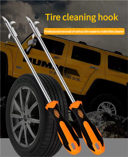 3-in-1 professional tool for tire stone removal, emergency window breaking and built-in screwdriver