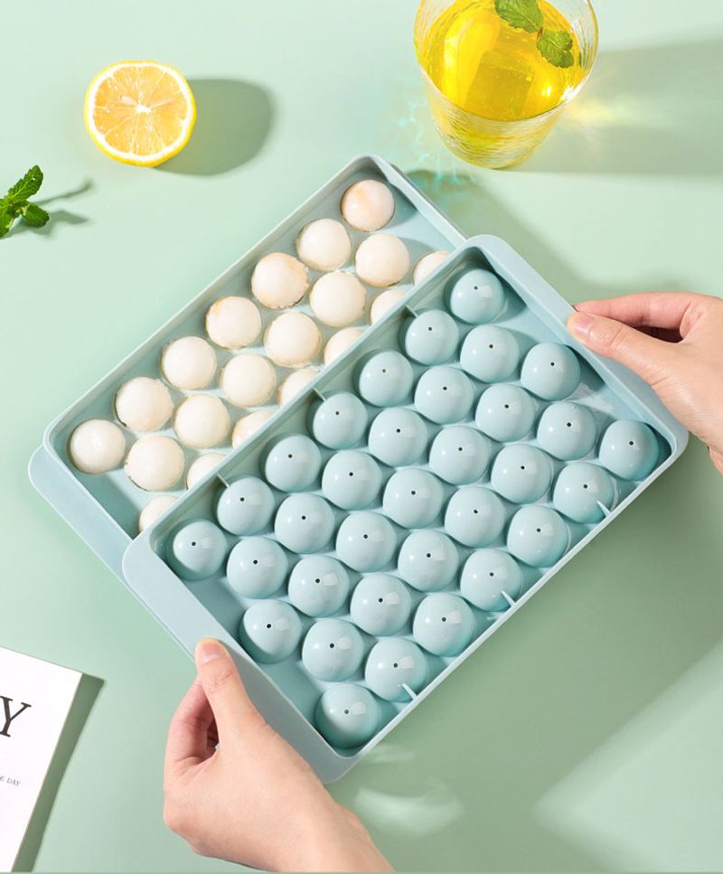 Home Creative Ice Bucket with Lid Plastic Ice Mold Easy To Demoulding Multi-lattice Ice Lattice