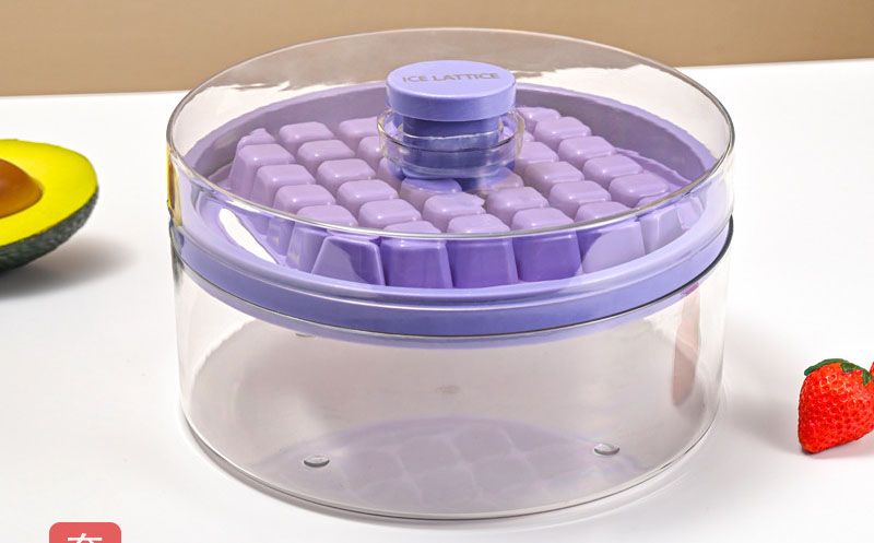 Ice Cube Trays Silicone Ice Trays for Freezer Easy to Release Ice Tray Molds for Whiskey Cool Drinks with Bin & Lid