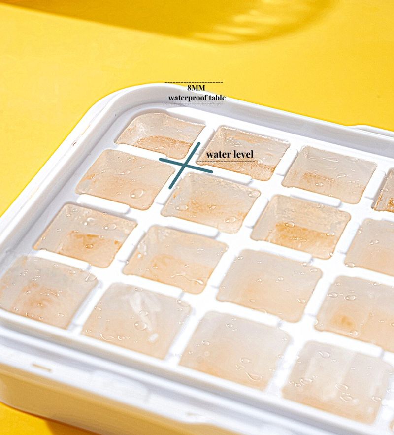 Silicone Ice Tray For Freezer With Ice Container Plastic Ice Cube Tray With Lid And Bin