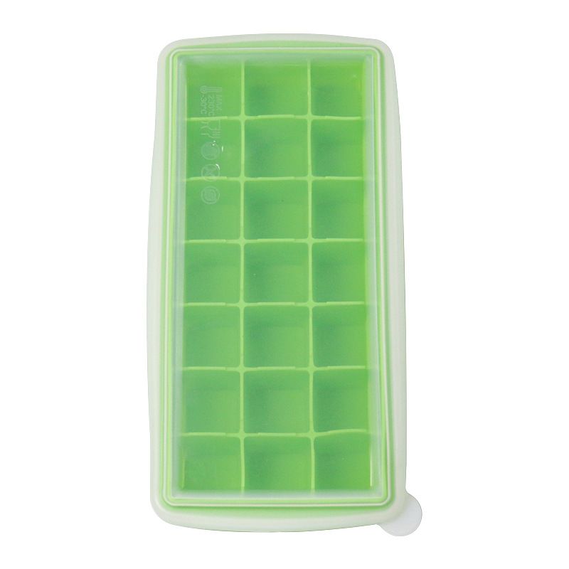 High Quality 15 Holes Removable Stackable Silicone Ice Cube Trays Molds with Lid for Freezer