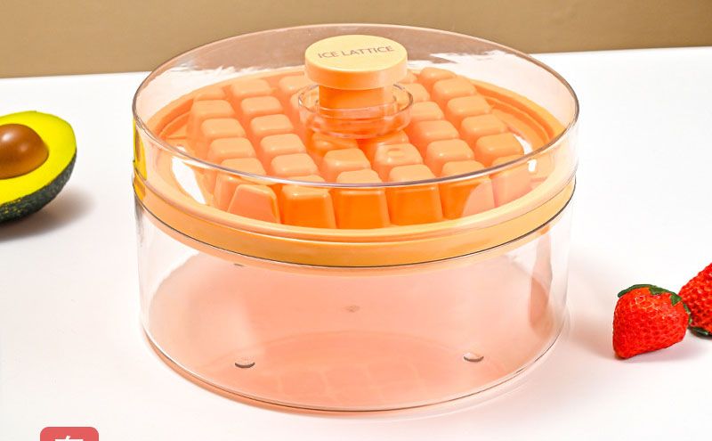 Ice Cube Trays Silicone Ice Trays for Freezer Easy to Release Ice Tray Molds for Whiskey Cool Drinks with Bin & Lid