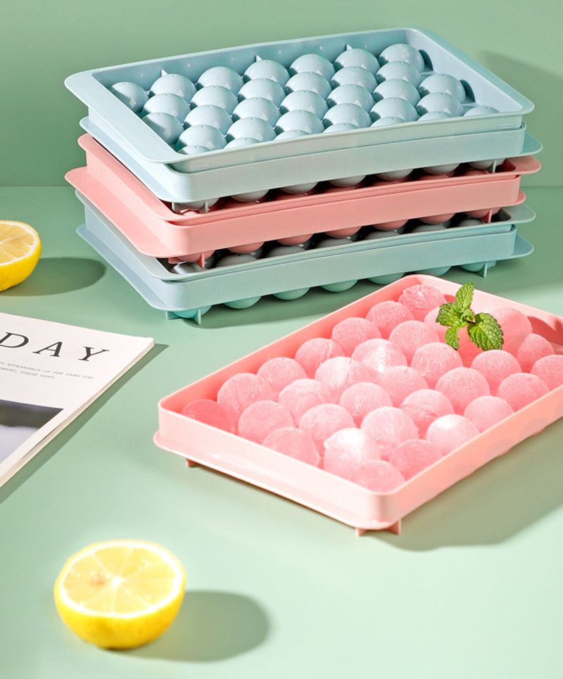 Home Creative Ice Bucket with Lid Plastic Ice Mold Easy To Demoulding Multi-lattice Ice Lattice