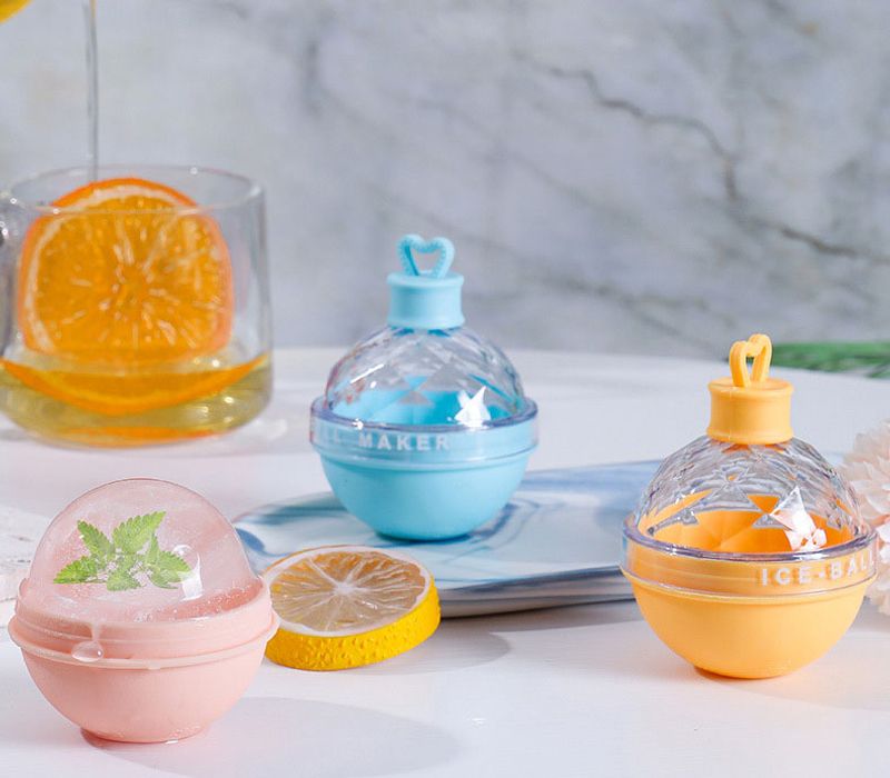 Hot Sale Whiskey Round Ice Cube Molds Creative Ice Cube Trays Silicone Sphere Whiskey Ice Ball Maker