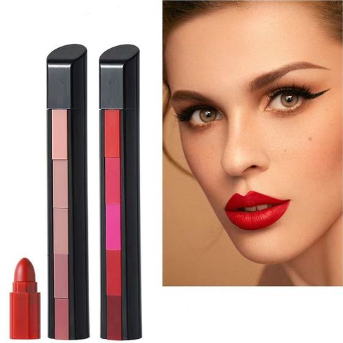 KSONE 5-Color Matte Lipstick Set – Velvet Finish, Pigmented, Long-Lasting Non-Sticky ✨