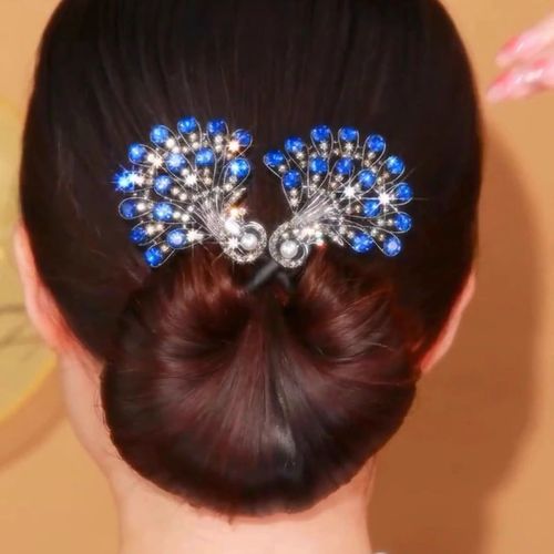 High-end Peacock-style Hair Updo Tool, Twist Type for Top Knots, Hair-friendly, Luxury Elegant Style, Lazy Hair Clip