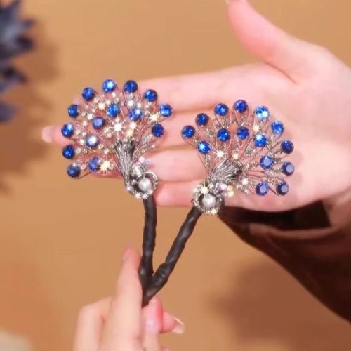 High-end Peacock-style Hair Updo Tool, Twist Type for Top Knots, Hair-friendly, Luxury Elegant Style, Lazy Hair Clip