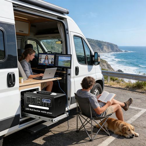 378WH Energy Storage Power Station,Battery Portable Power Station 300W,for Home Backup, Outdoor