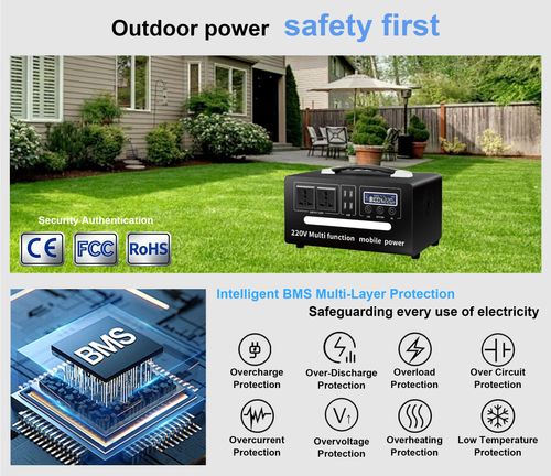 378WH Energy Storage Power Station,Battery Portable Power Station 300W,for Home Backup, Outdoor