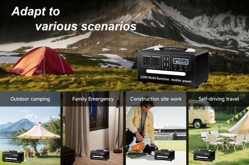 378WH Energy Storage Power Station,Battery Portable Power Station 300W,for Home Backup, Outdoor