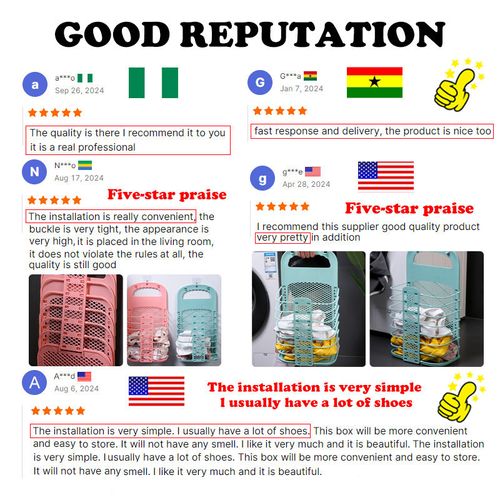 Hanging plastic space - saving laundry basket, foldable, foldable laundry basket, wall - mounted, foldable bathroom storage basket