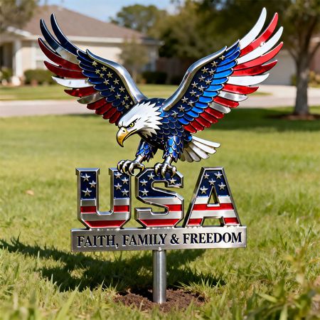 American Eagle Metal Sign - Personalized Gifts For Patriots