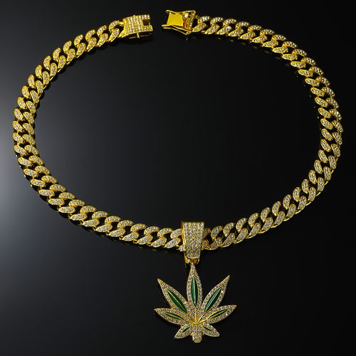 Custom Cuban-style Pendant Necklace for Boys Street Hip Hop Style 18K Gold Plated Alloy Jewelry Jewelry Gift for Kids
