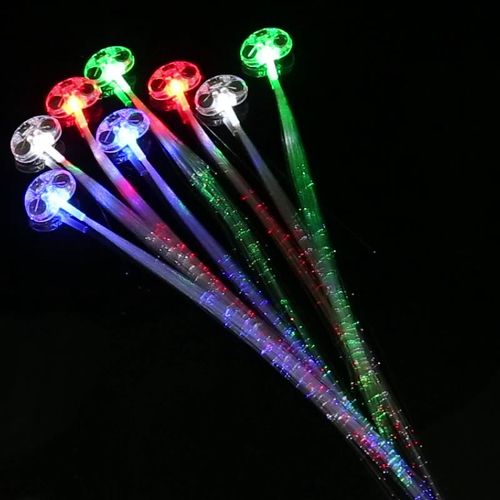 LED colorful light-up butterfly braids - bar, party, festival supplies, flash braids