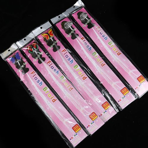 LED colorful light-up butterfly braids - bar, party, festival supplies, flash braids