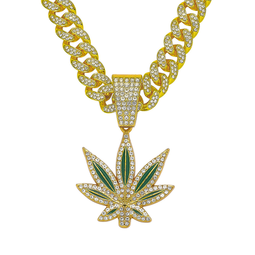 Custom Cuban-style Pendant Necklace for Boys Street Hip Hop Style 18K Gold Plated Alloy Jewelry Jewelry Gift for Kids