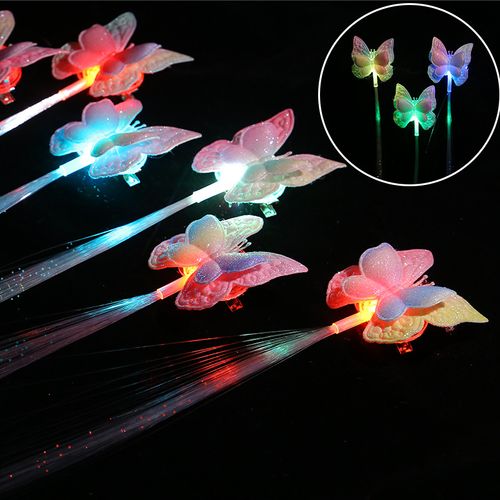 LED colorful light-up butterfly braids - bar, party, festival supplies, flash braids