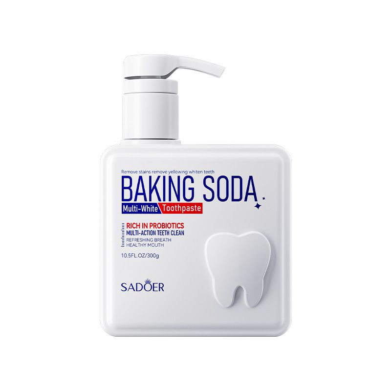 CLEANING BAKING SODA AND PROBIOTIC PUMP - STYLE TOOTHPASTE