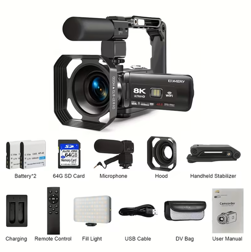 8K high-definition handheld camcorder