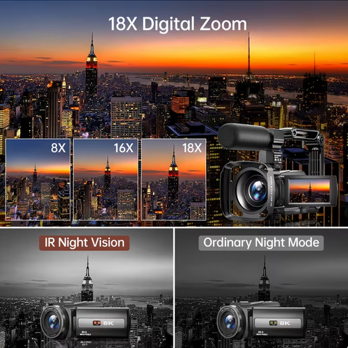 8K high-definition handheld camcorder