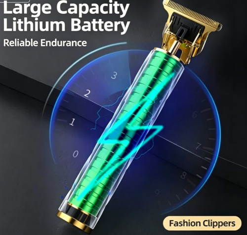 Golden Rolling Flower Multifunctional Hair Clipper Electric Push Clipper Strong Long Range Electric Thruster Aluminum Alloy Detachable Strong Range