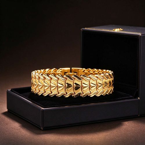 Men's Heart Gold-Plated Bracelet