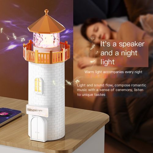 Christmas Themed Lighthouse Night Light Speaker