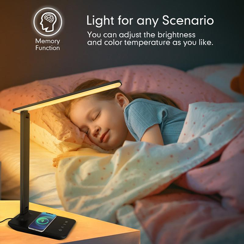 5in1WirelessChargeEyeFriendlyDeskLamp