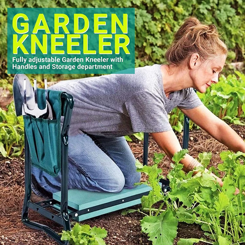 Foldable Garden Kneeler Seat with Storage Pouch