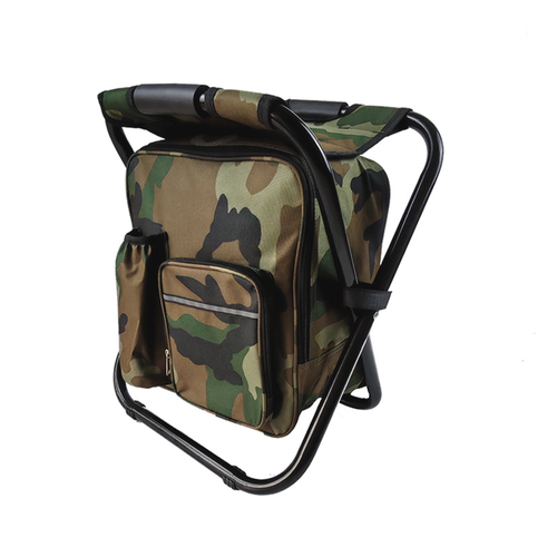 Multifunctional Folding Insulated Refrigeration Camping Stool Backpack