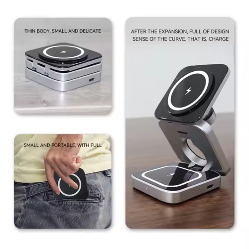 3 in 1 Magnetic Wireless Charger For iPhone AirPods iWatch