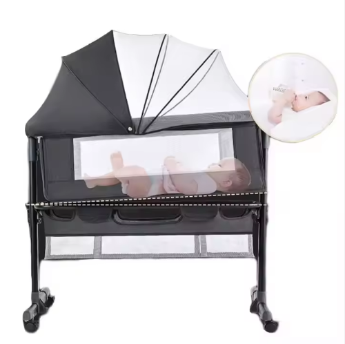 3 in 1 Baby Bed Play Pen Cradle with Adjustable Height