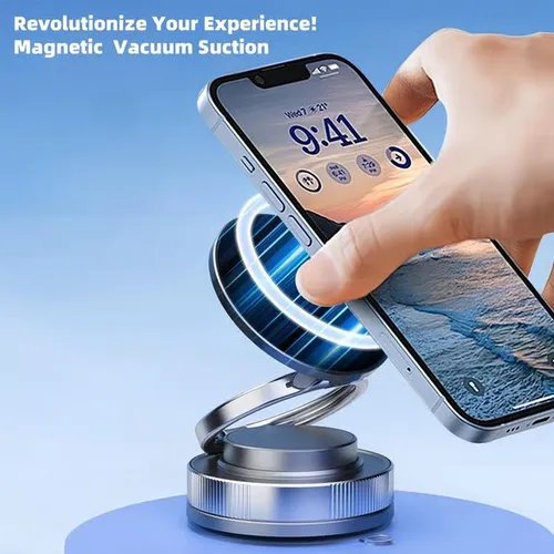Retractable Magnetic Car Phone Mount – Black